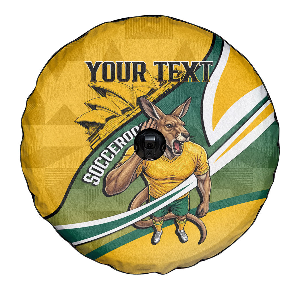 Personalized Australia Soccer Kangaroo Mascot Spare Tire Cover Sydney Opera House - Hear the Champions Roar Football