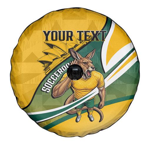 Personalized Australia Soccer Kangaroo Mascot Spare Tire Cover Sydney Opera House - Hear the Champions Roar Football