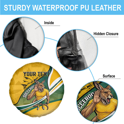 Personalized Australia Soccer Kangaroo Mascot Spare Tire Cover Sydney Opera House - Hear the Champions Roar Football