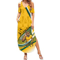 Personalized Australia Soccer Kangaroo Mascot Summer Maxi Dress Sydney Opera House - Hear the Champions Roar Football
