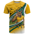 Personalized Australia Soccer Kangaroo Mascot T Shirt Sydney Opera House - Hear the Champions Roar Football