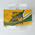Personalized Australia Soccer Kangaroo Mascot Tablecloth Sydney Opera House - Hear the Champions Roar Football