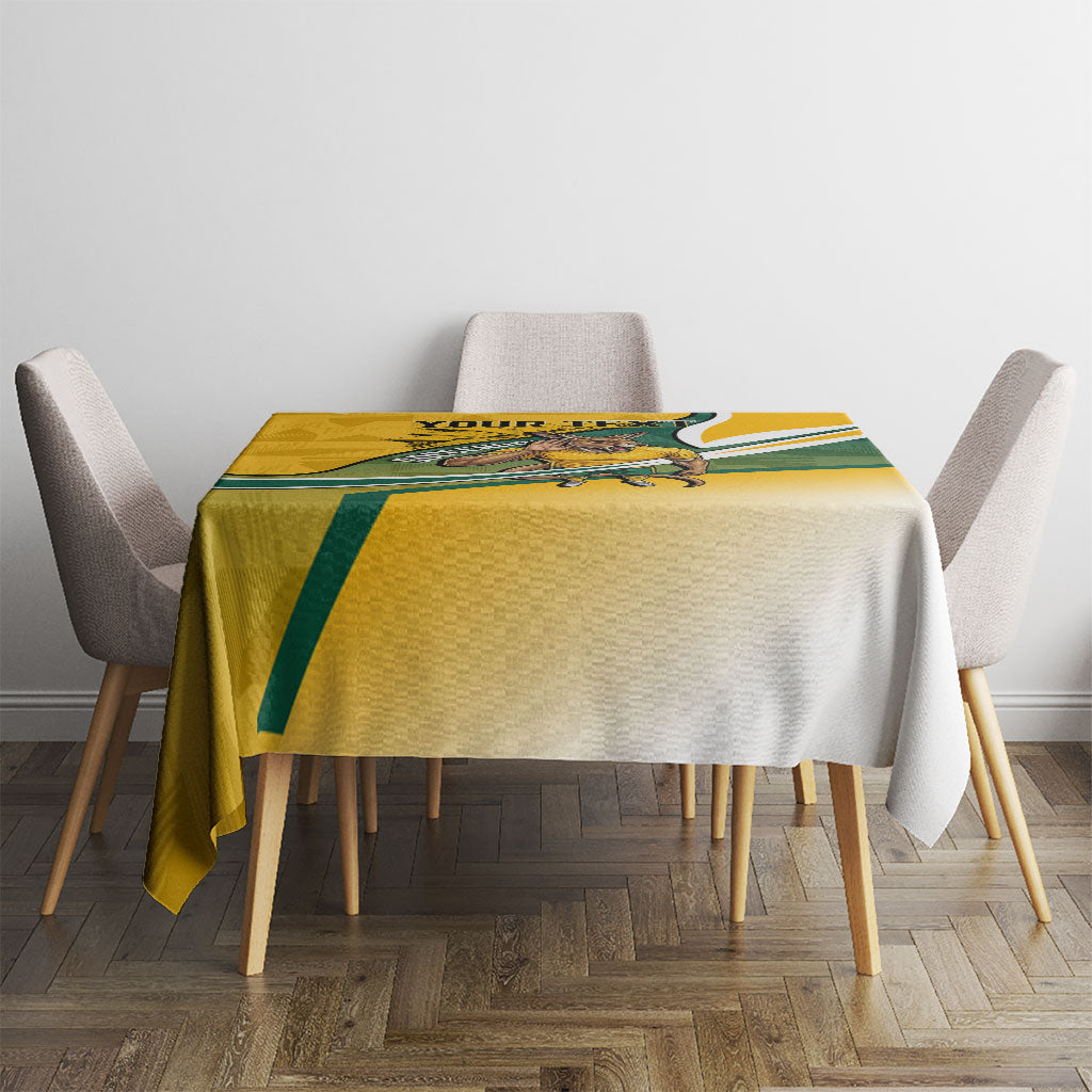 Personalized Australia Soccer Kangaroo Mascot Tablecloth Sydney Opera House - Hear the Champions Roar Football