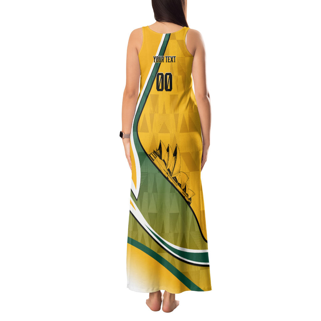 Personalized Australia Soccer Kangaroo Mascot Tank Maxi Dress Sydney Opera House - Hear the Champions Roar Football