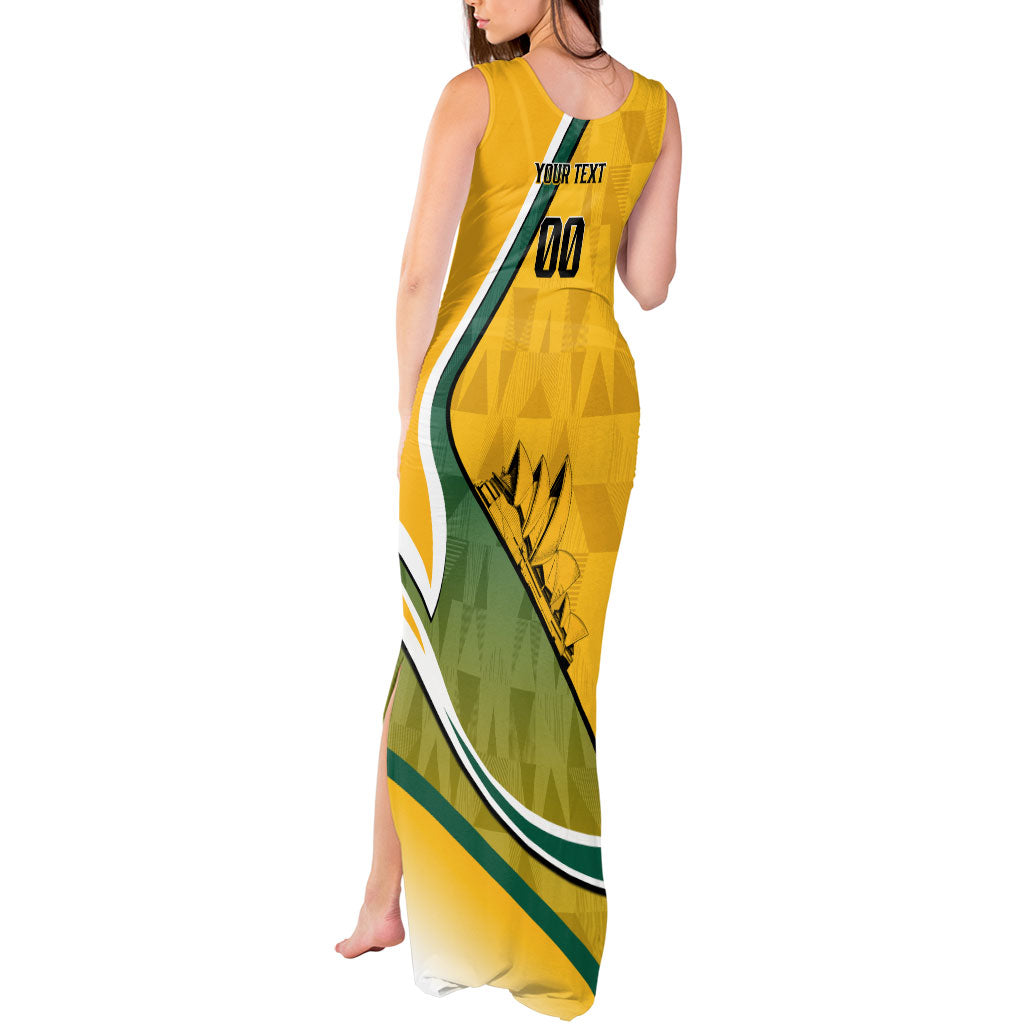 Personalized Australia Soccer Kangaroo Mascot Tank Maxi Dress Sydney Opera House - Hear the Champions Roar Football