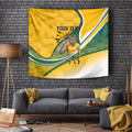 Personalized Australia Soccer Kangaroo Mascot Tapestry Sydney Opera House - Hear the Champions Roar Football
