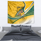 Personalized Australia Soccer Kangaroo Mascot Tapestry Sydney Opera House - Hear the Champions Roar Football