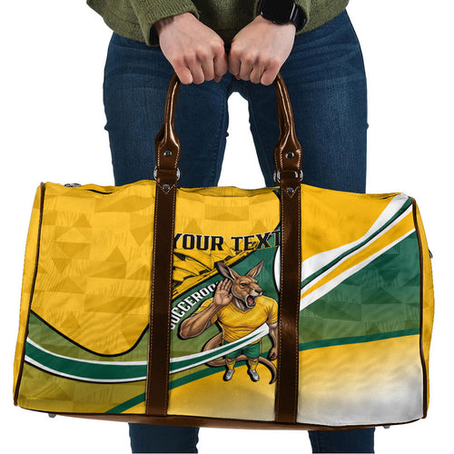 Personalized Australia Soccer Kangaroo Mascot Travel Bag Sydney Opera House - Hear the Champions Roar Football