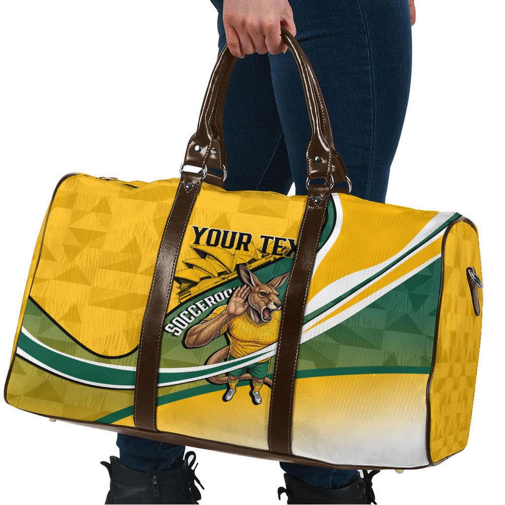 Personalized Australia Soccer Kangaroo Mascot Travel Bag Sydney Opera House - Hear the Champions Roar Football