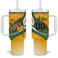 Personalized Australia Soccer Kangaroo Mascot Tumbler With Handle Sydney Opera House - Hear the Champions Roar Football