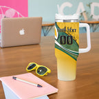 Personalized Australia Soccer Kangaroo Mascot Tumbler With Handle Sydney Opera House - Hear the Champions Roar Football