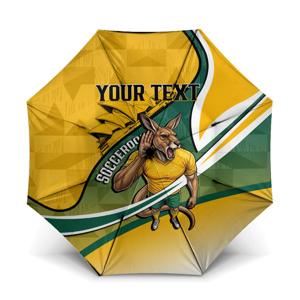 Personalized Australia Soccer Kangaroo Mascot Umbrella Sydney Opera House - Hear the Champions Roar Football