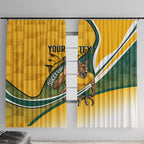 Personalized Australia Soccer Kangaroo Mascot Window Curtain Sydney Opera House - Hear the Champions Roar Football