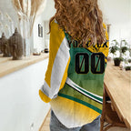 Personalized Australia Soccer Kangaroo Mascot Women Casual Shirt Sydney Opera House - Hear the Champions Roar Football