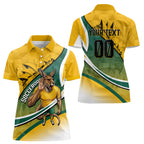 Personalized Australia Soccer Kangaroo Mascot Women Polo Shirt Sydney Opera House - Hear the Champions Roar Football