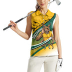 Personalized Australia Soccer Kangaroo Mascot Women Sleeveless Polo Shirt Sydney Opera House - Hear the Champions Roar Football