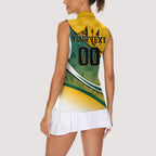 Personalized Australia Soccer Kangaroo Mascot Women Sleeveless Polo Shirt Sydney Opera House - Hear the Champions Roar Football