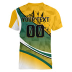 Personalized Australia Soccer Kangaroo Mascot Women V-Neck T-Shirt Sydney Opera House - Hear the Champions Roar Football