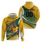 Personalized Australia Soccer Kangaroo Mascot Zip Hoodie Sydney Opera House - Hear the Champions Roar Football