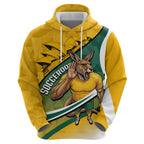 Personalized Australia Soccer Kangaroo Mascot Zip Hoodie Sydney Opera House - Hear the Champions Roar Football
