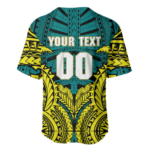 Personalized Hockeyroos Kangaroo Field Hockey Baseball Jersey Tribal Geometric Green Gold Symmetrical Pattern Design