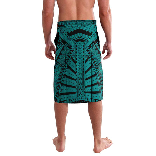 Personalized Hockeyroos Kangaroo Field Hockey Lavalava Tribal Geometric Green Gold Symmetrical Pattern Design
