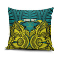 Personalized Hockeyroos Kangaroo Field Hockey Pillow Cover Tribal Geometric Green Gold Symmetrical Pattern Design