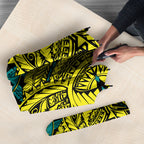 Personalized Hockeyroos Kangaroo Field Hockey Umbrella Tribal Geometric Green Gold Symmetrical Pattern Design