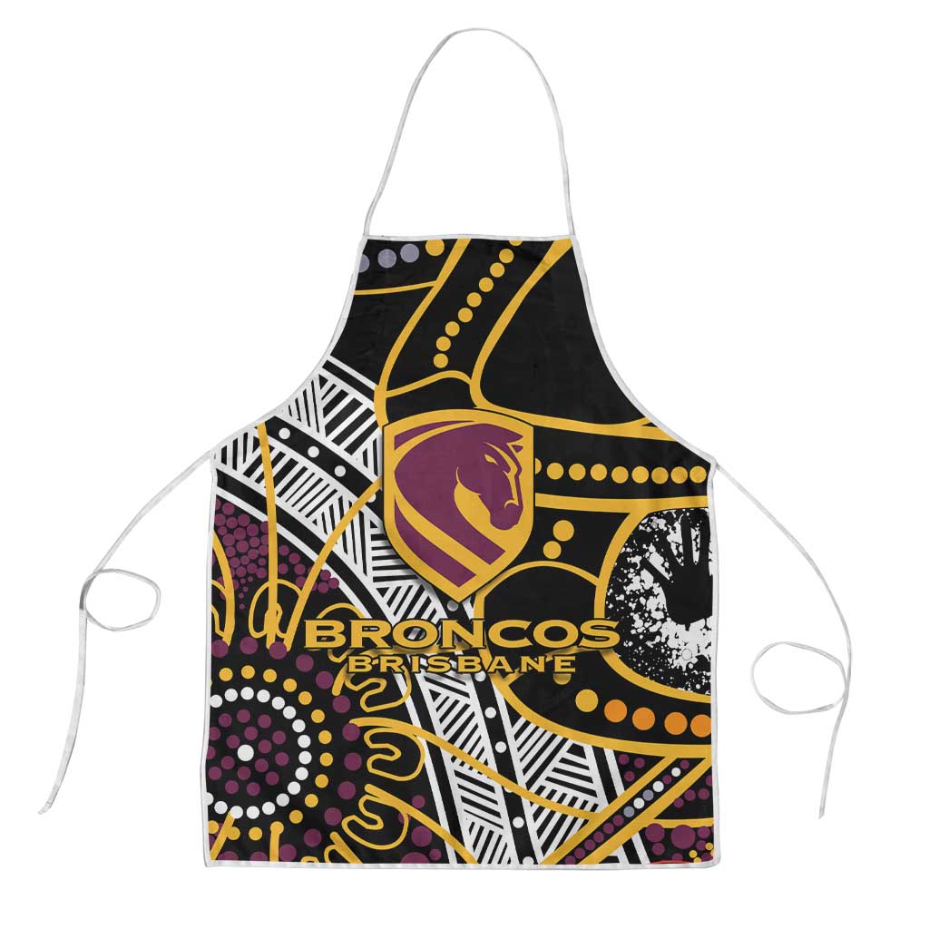 Brisbane Broncos Apron Australian Aboriginal Dot Painting Handprint