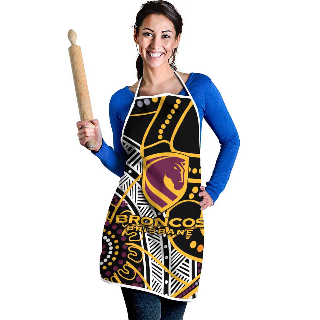 Brisbane Broncos Apron Australian Aboriginal Dot Painting Handprint