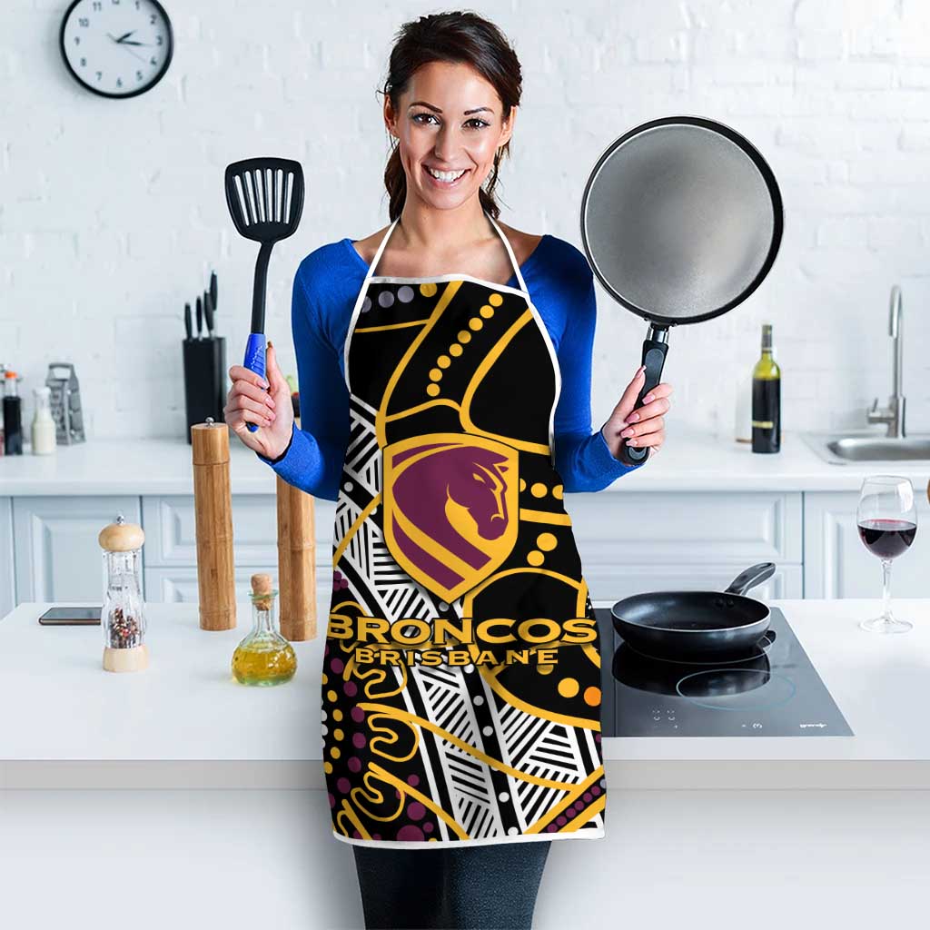 Brisbane Broncos Apron Australian Aboriginal Dot Painting Handprint
