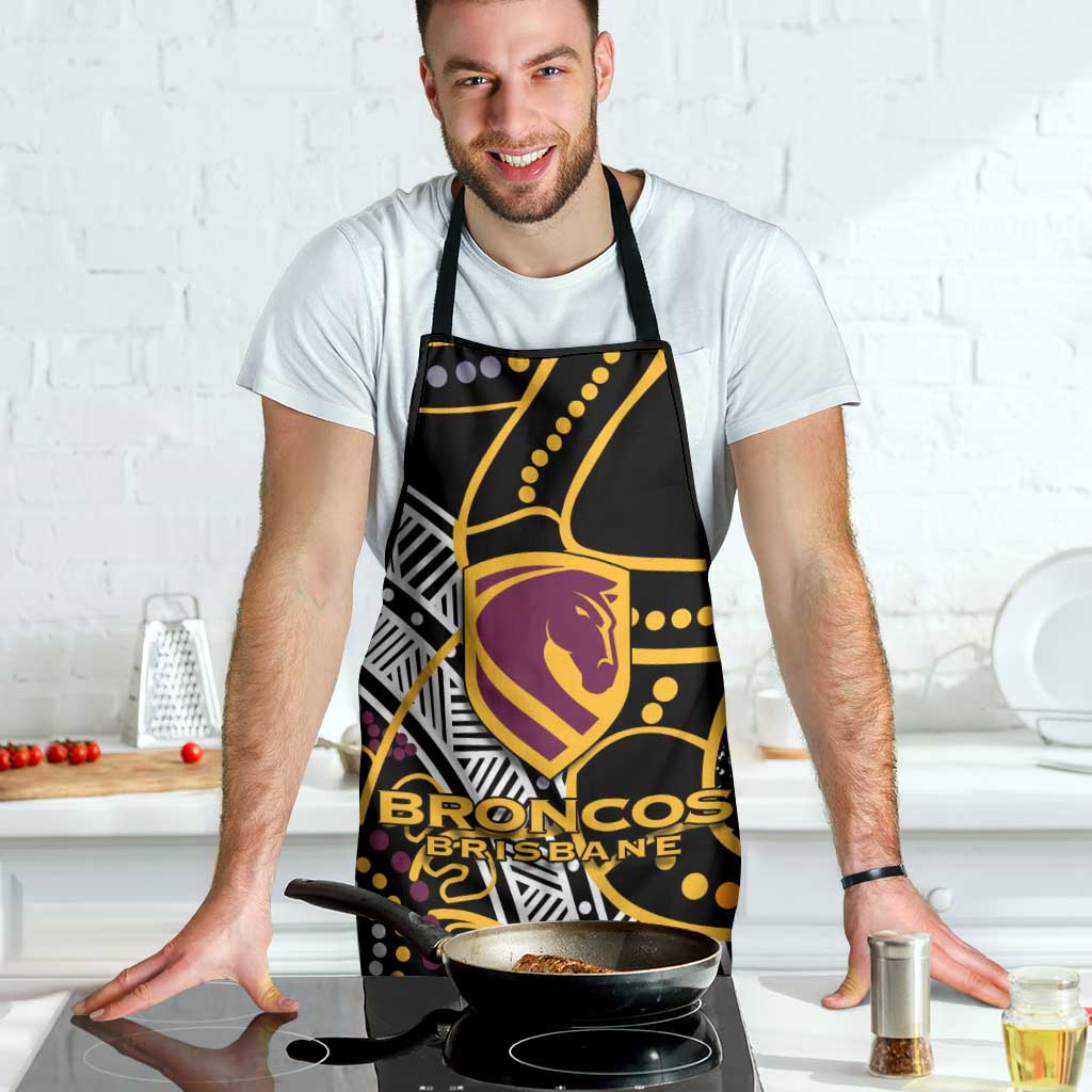 Brisbane Broncos Apron Australian Aboriginal Dot Painting Handprint
