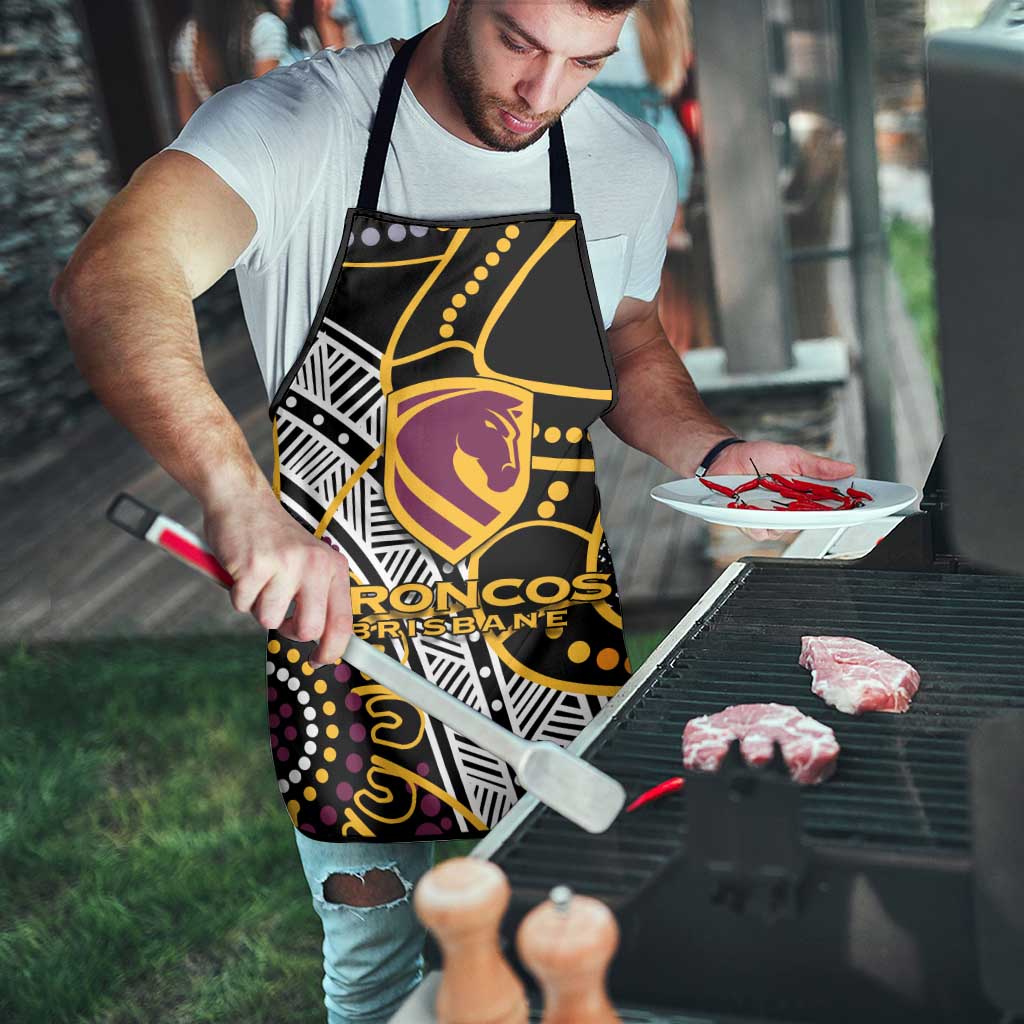 Brisbane Broncos Apron Australian Aboriginal Dot Painting Handprint