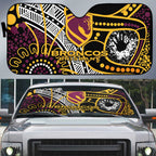 Brisbane Broncos Auto Sun Shade Australian Aboriginal Dot Painting Handprint