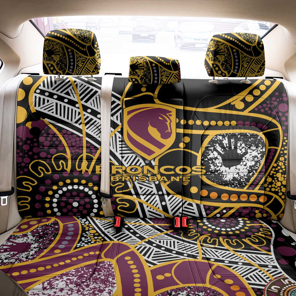Brisbane Broncos Back Car Seat Cover Australian Aboriginal Dot Painting Handprint