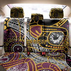 Brisbane Broncos Back Car Seat Cover Australian Aboriginal Dot Painting Handprint
