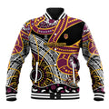 Brisbane Broncos Baseball Jacket Australian Aboriginal Dot Painting Handprint