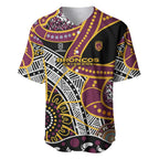 Brisbane Broncos Baseball Jersey Australian Aboriginal Dot Painting Handprint