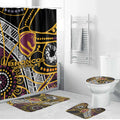 Brisbane Broncos Bathroom Set Australian Aboriginal Dot Painting Handprint