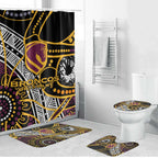 Brisbane Broncos Bathroom Set Australian Aboriginal Dot Painting Handprint