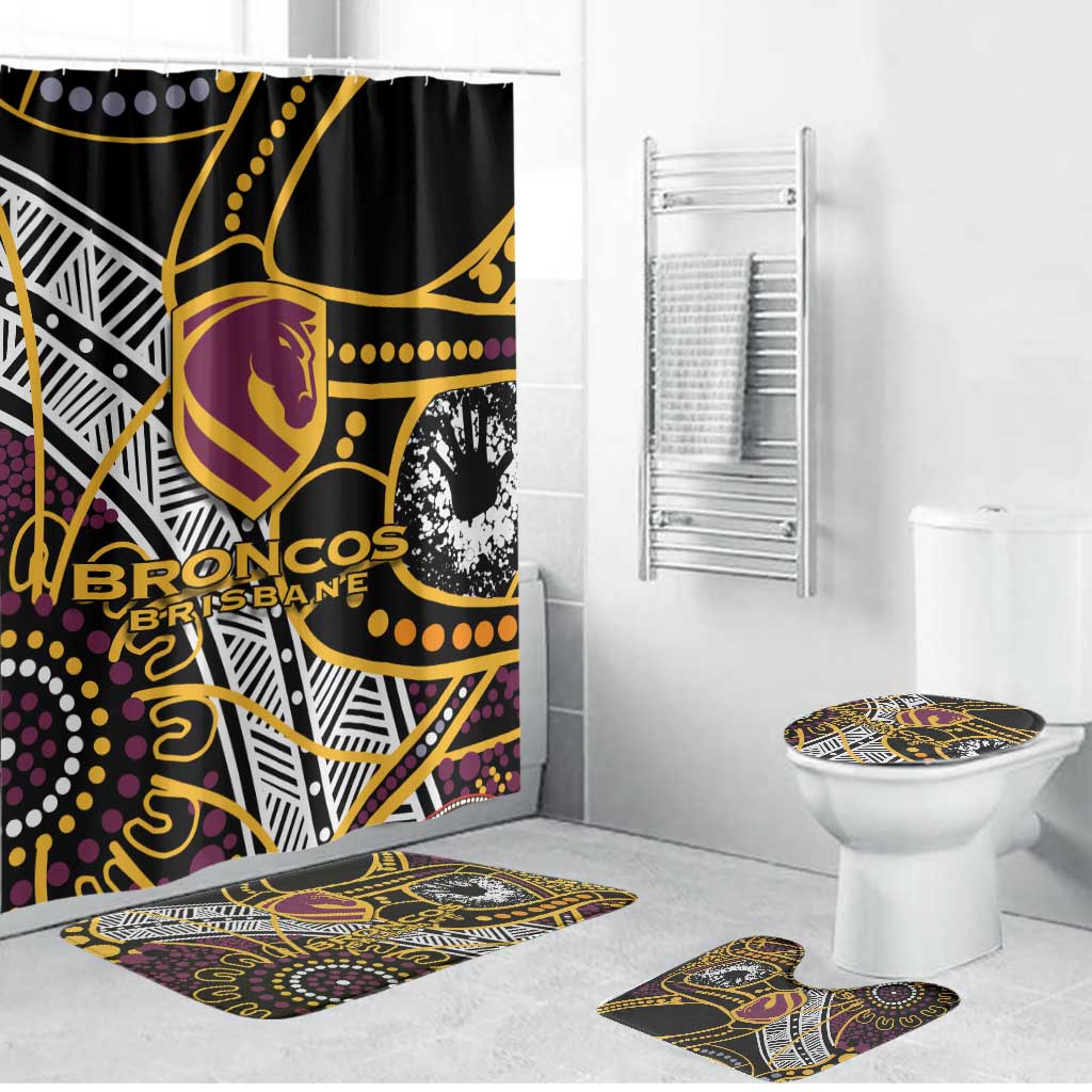 Brisbane Broncos Bathroom Set Australian Aboriginal Dot Painting Handprint