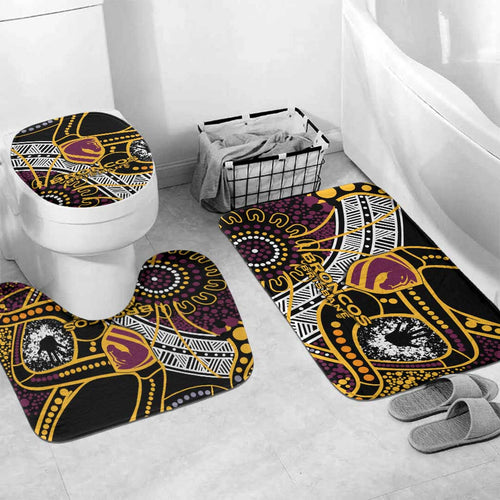 Brisbane Broncos Bathroom Set Australian Aboriginal Dot Painting Handprint