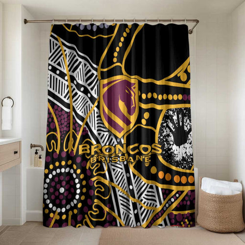 Brisbane Broncos Bathroom Set Australian Aboriginal Dot Painting Handprint