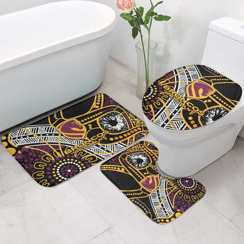 Brisbane Broncos Bathroom Set Australian Aboriginal Dot Painting Handprint