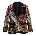 Brisbane Broncos Blazer Australian Aboriginal Dot Painting Handprint