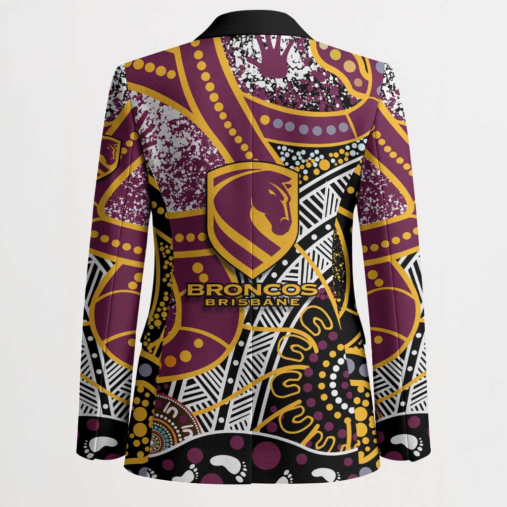 Brisbane Broncos Blazer Australian Aboriginal Dot Painting Handprint