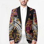 Brisbane Broncos Blazer Australian Aboriginal Dot Painting Handprint