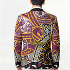 Brisbane Broncos Blazer Australian Aboriginal Dot Painting Handprint
