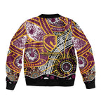 Brisbane Broncos Bomber Jacket Australian Aboriginal Dot Painting Handprint