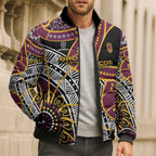 Brisbane Broncos Bomber Puffer Jacket Australian Aboriginal Dot Painting Handprint